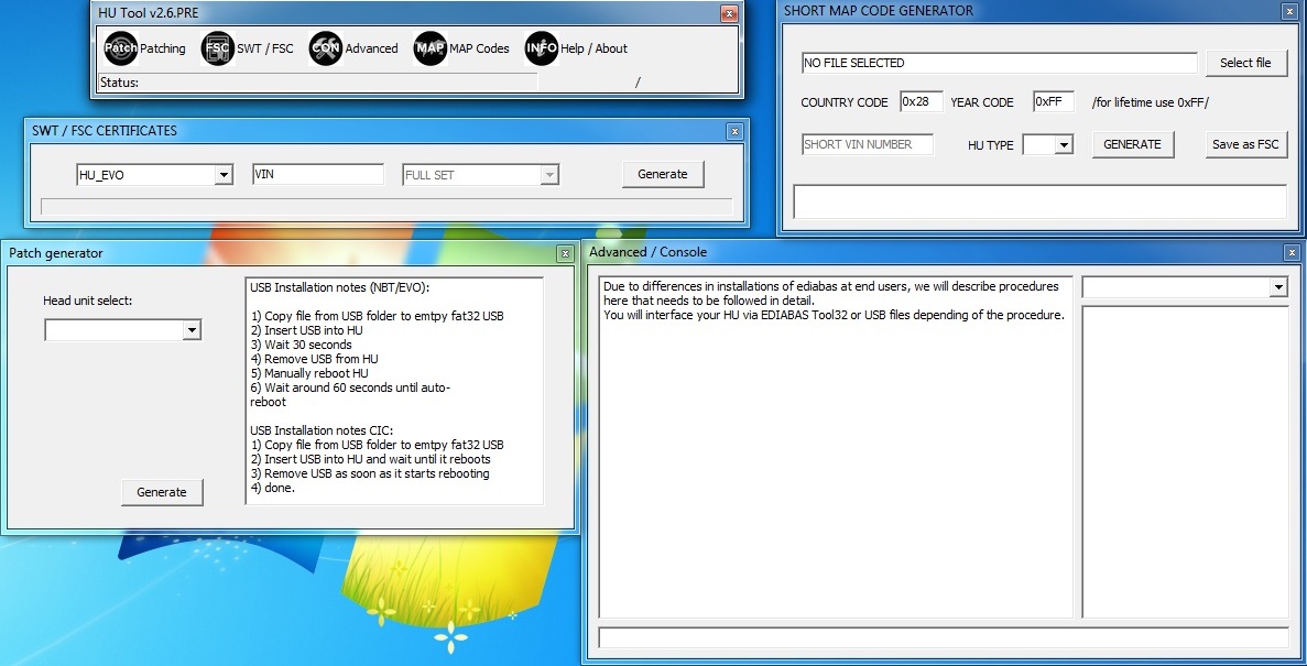 BMW HU Tool 2.6 Unlock Certificates Destek Paketi