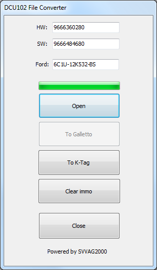 Converting dumps ECU Visteon DCU10x Destek Paketi