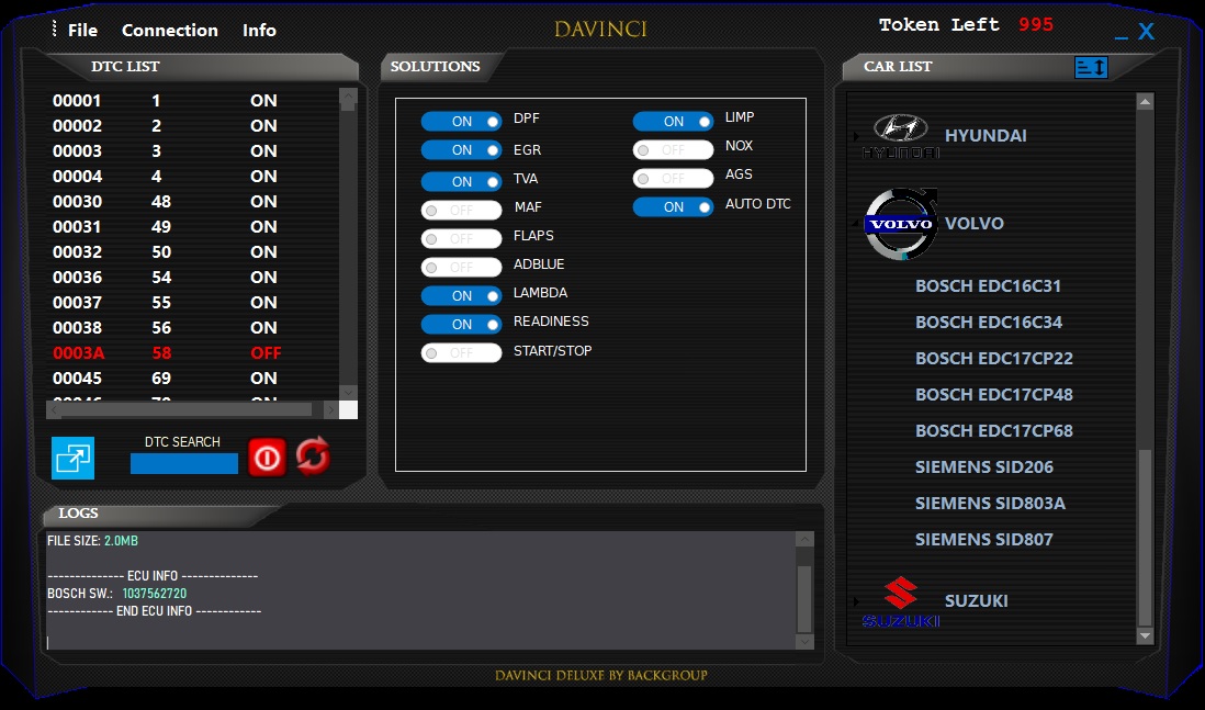 DaVinci Deluxe 1.0.37 ECU Dosya İş Akışı Paketi