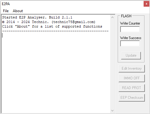 E2PA EEPROM ve Flash Analiz Paketi