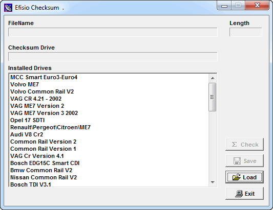 Efisio ECU Checksum Destek Paketi