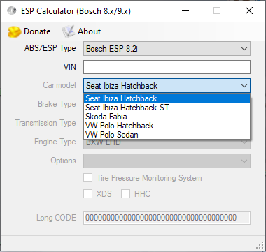 ESP Long Coding Calculator Bosch 8.x and 9.x Destek Paketi