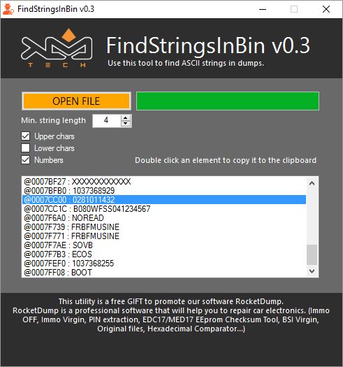 FindStringsInBin 0.3 Destek Paketi