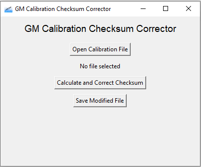 GM Kalibrasyon Checksum Hesaplama Paketi