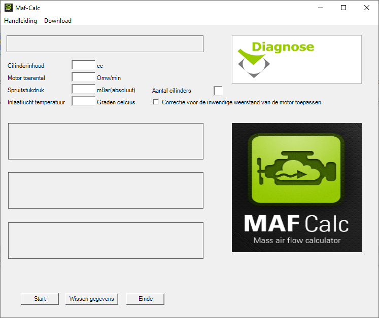 MAF-Calc Calculation, The air Mass Meter Destek Paketi
