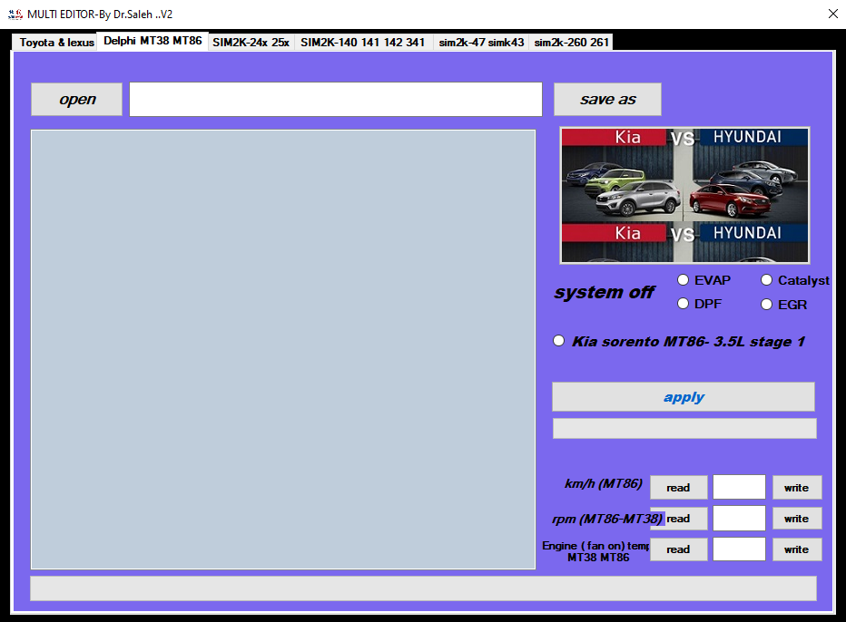 Multi Editor Toyota Lexus and Hyundai Kia ECU Destek Paketi