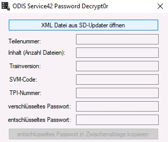 ODIS SD-Update XML Analyzer Destek Paketi