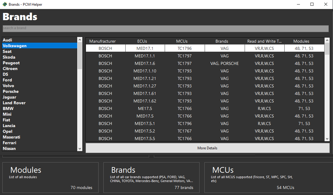 PCM Helper ECU Coverage and PCMFlash Module Guide Destek Paketi