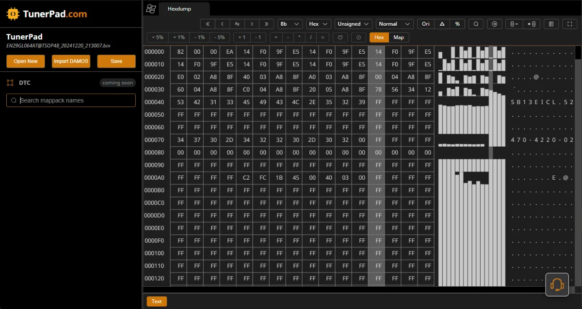 Tunerpad DTC ve DAMOS İnceleme Paketi