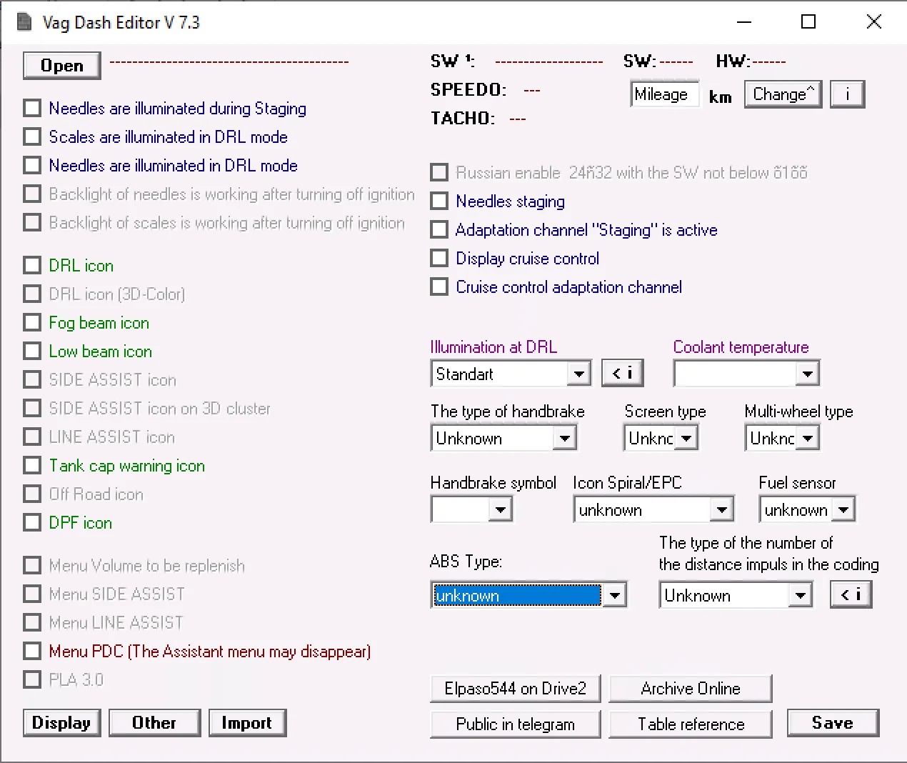VAG Dash Editor v7.3 Destek Paketi