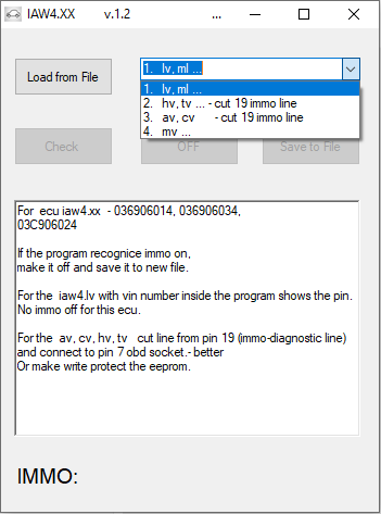 VAG Magneti Marelli IAW4xx Immo removal Tool v1.2 Destek Paketi