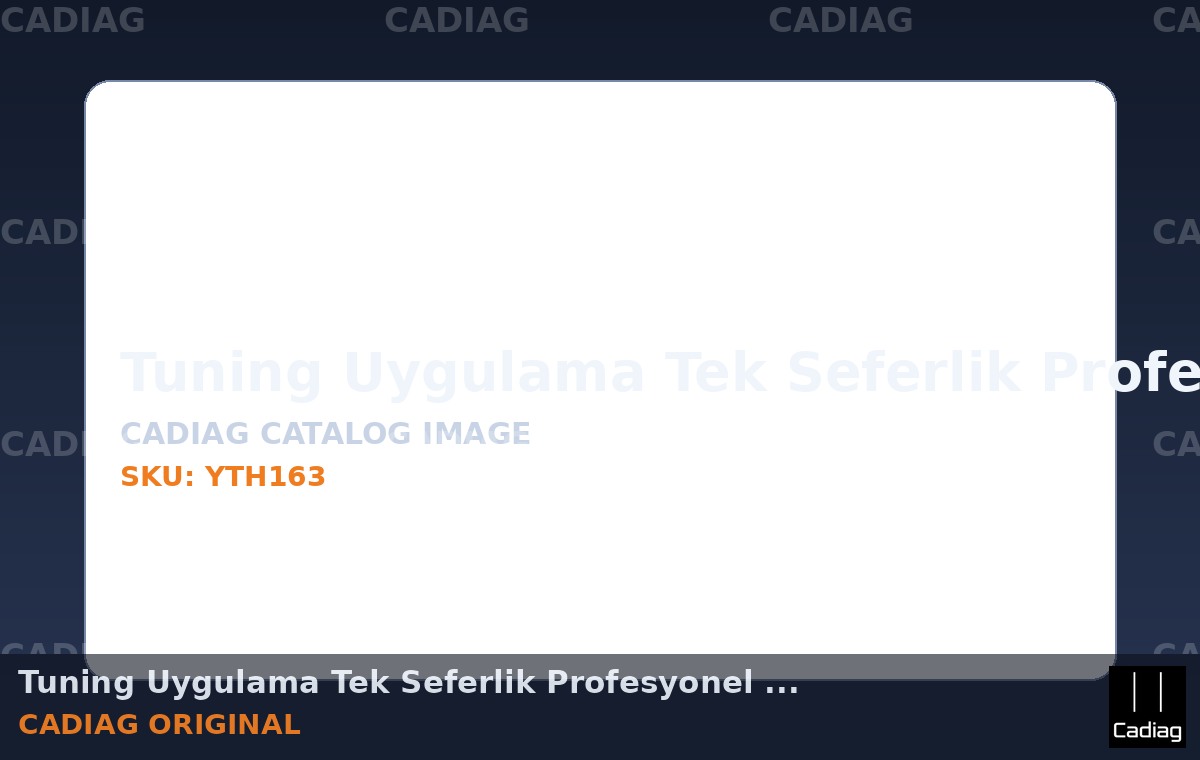 Tuning Uygulama Tek Seferlik Profesyonel Teknik Destek