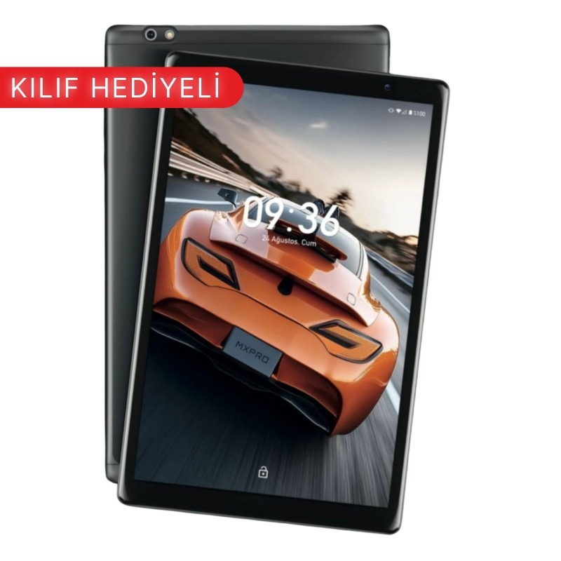 MAXRON MXPRO 10.1 Inch Tablet, 8 Çekirdek CPU, 6 GB RAM, 64 GB Dahili Depolama, SD Kart Desteği, Kılıf Hediyeli