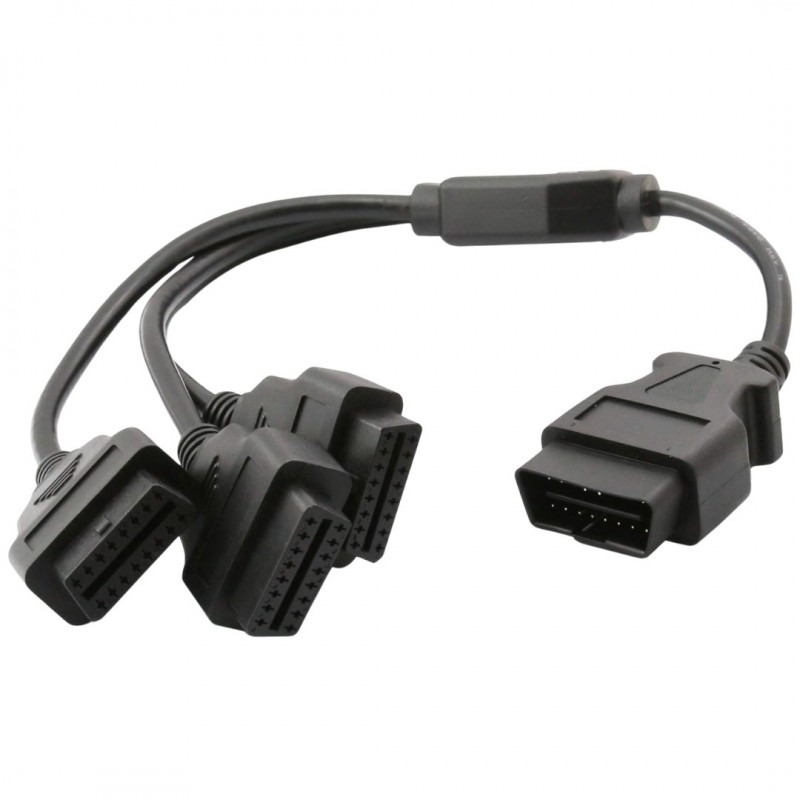 OBD Çoklama Kablosu 1 Erkek OBD den 3 Dişi OBD Kablosu Aynı Anda 3 Cihaz Bağla