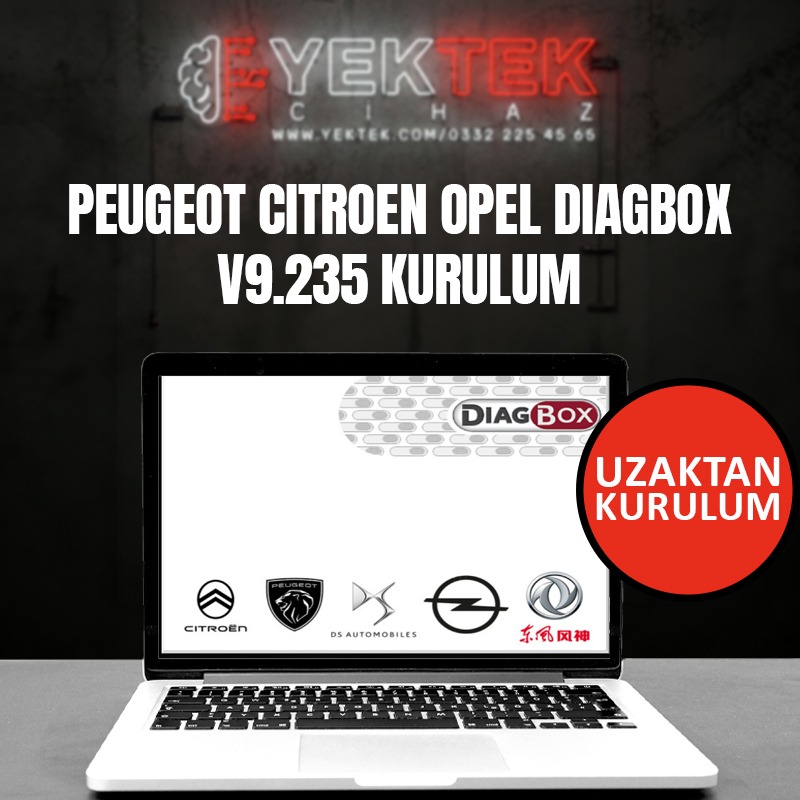 PEUGEOT, Citroën, Opel ve Vauxhall Diagbox V9.235 Yazılım Kurulumu - 2025 EnGüncel Sürüm
