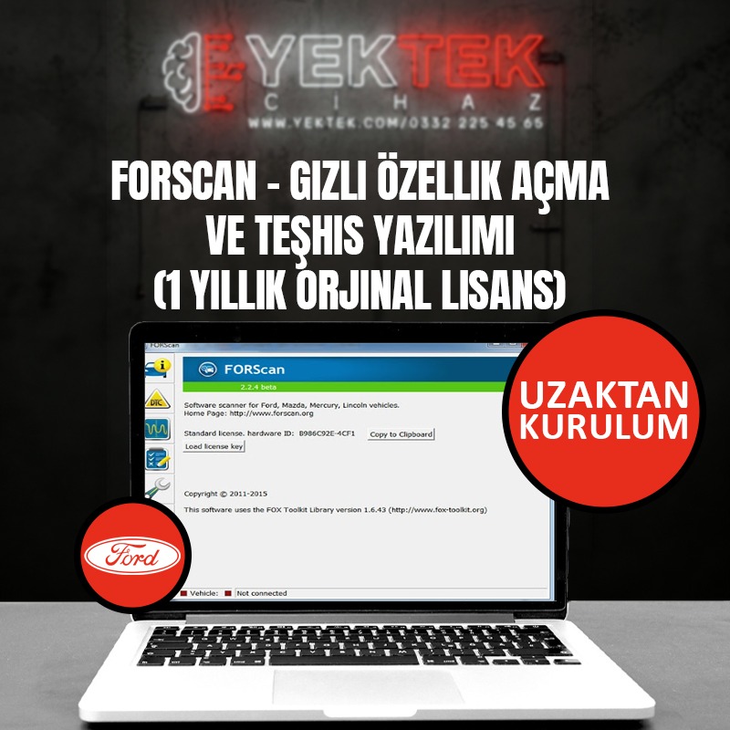 FORScan – Gizli Özellik Açma ve Teşhis Yazılımı (1 Yıllık Orjinal Lisans)